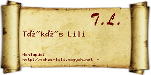 Tőkés Lili névjegykártya