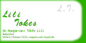 lili tokes business card
