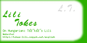 lili tokes business card